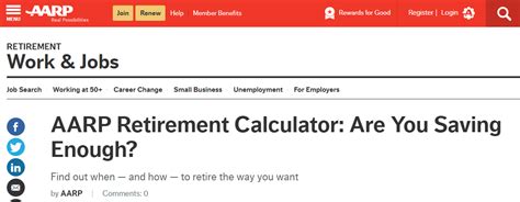 aarp retirement calculator 
